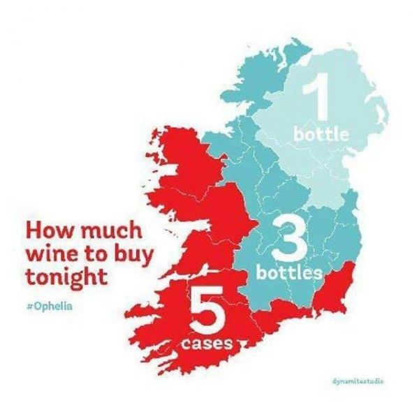 #ophelia #ireland #wine #weather